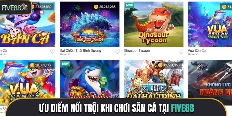 2 Ưu điểm nổi trội khi chơi săn cá tại nhà cái