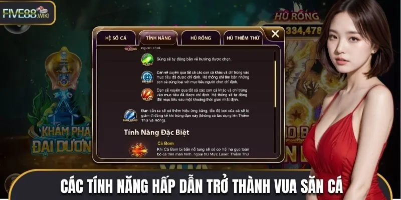 Các tính năng hấp dẫn trở thành Vua săn cá