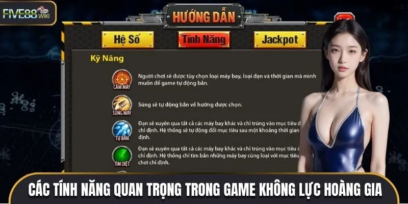 Các tính năng quan trọng trong game Không Lực Hoàng Gia