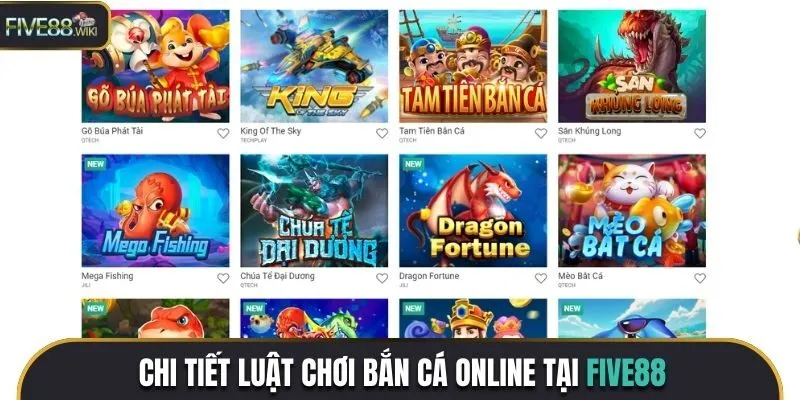 Chi tiết luật chơi bắn cá online tại Five88