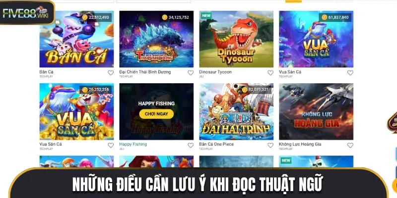 Các thuật ngữ trong game bắn cá thường xuất hiện nhất 